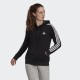 adidas Essentials Fleece 3-Stripes Full-Zip Hoodie