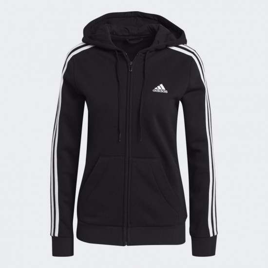 adidas Essentials Fleece 3-Stripes Full-Zip Hoodie