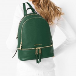 Michael Kors , Rhea Medium Leather Backpack  Racing Green 