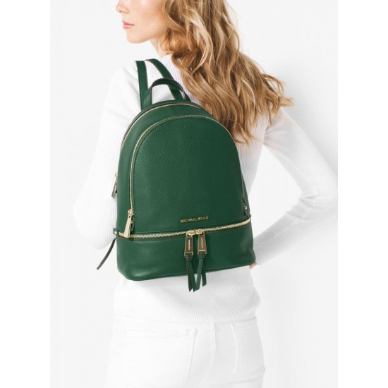 Michael Kors , Rhea Medium Leather Backpack  Racing Green 