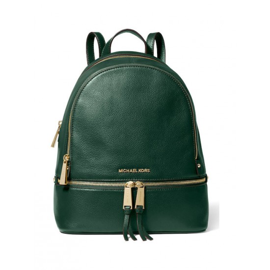 Michael Kors , Rhea Medium Leather Backpack  Racing Green 